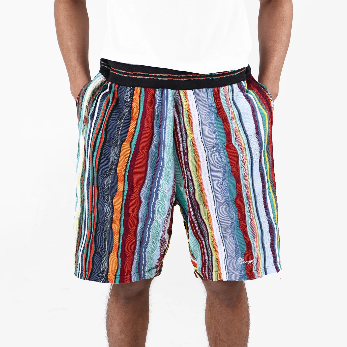 New - COOGI Light Weight Sweater Knit Shorts in Jade Black - Image 2
