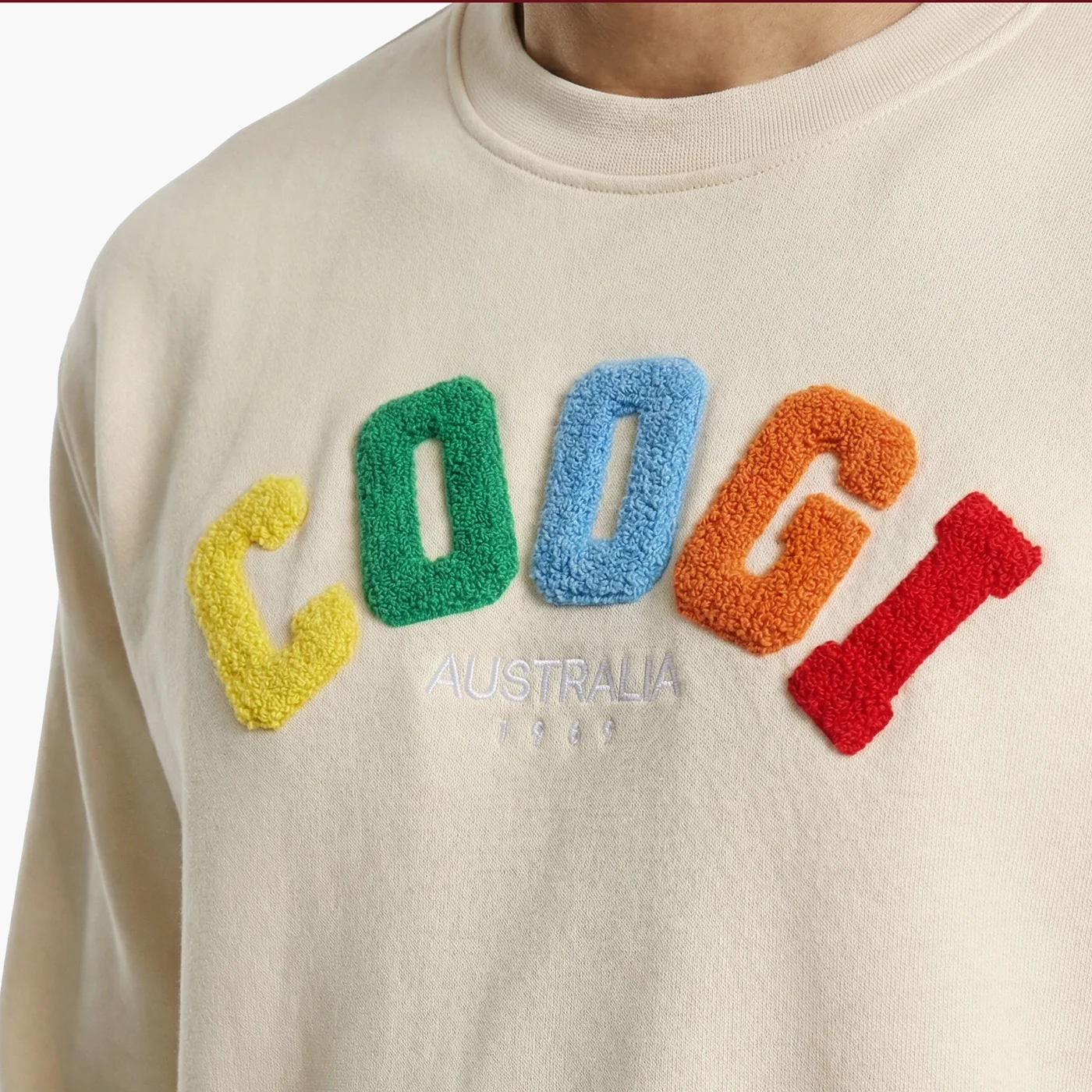 New - COOGI - Block Logo Crew - Oversized - Bone: COOGI Crown Reserve HeavyLuxe Fleece - Image 4