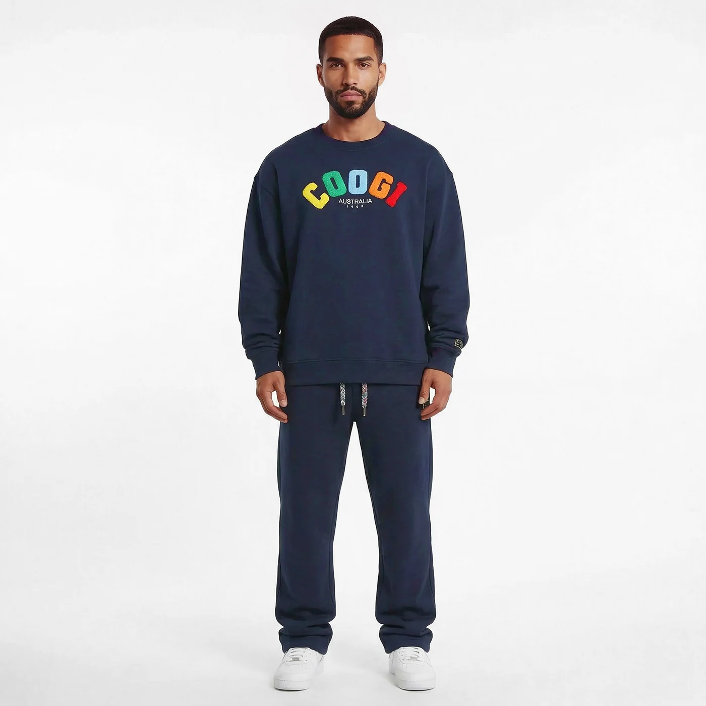 New - COOGI - Block Logo Crew - Oversized - Navy: COOGI Crown Reserve HeavyLuxe Fleece - Image 3