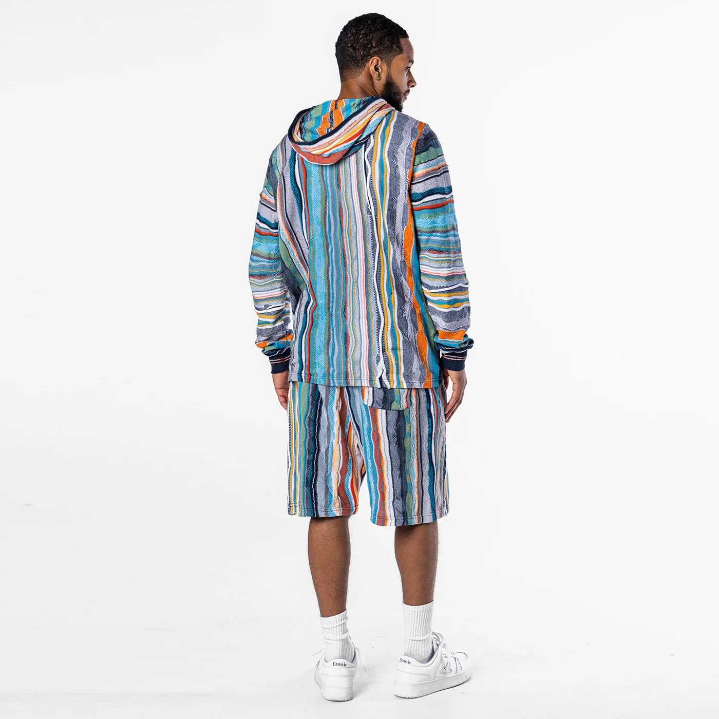 COOGI Light Weight Sweater Knit Shorts in Blue and Gray - Image 6