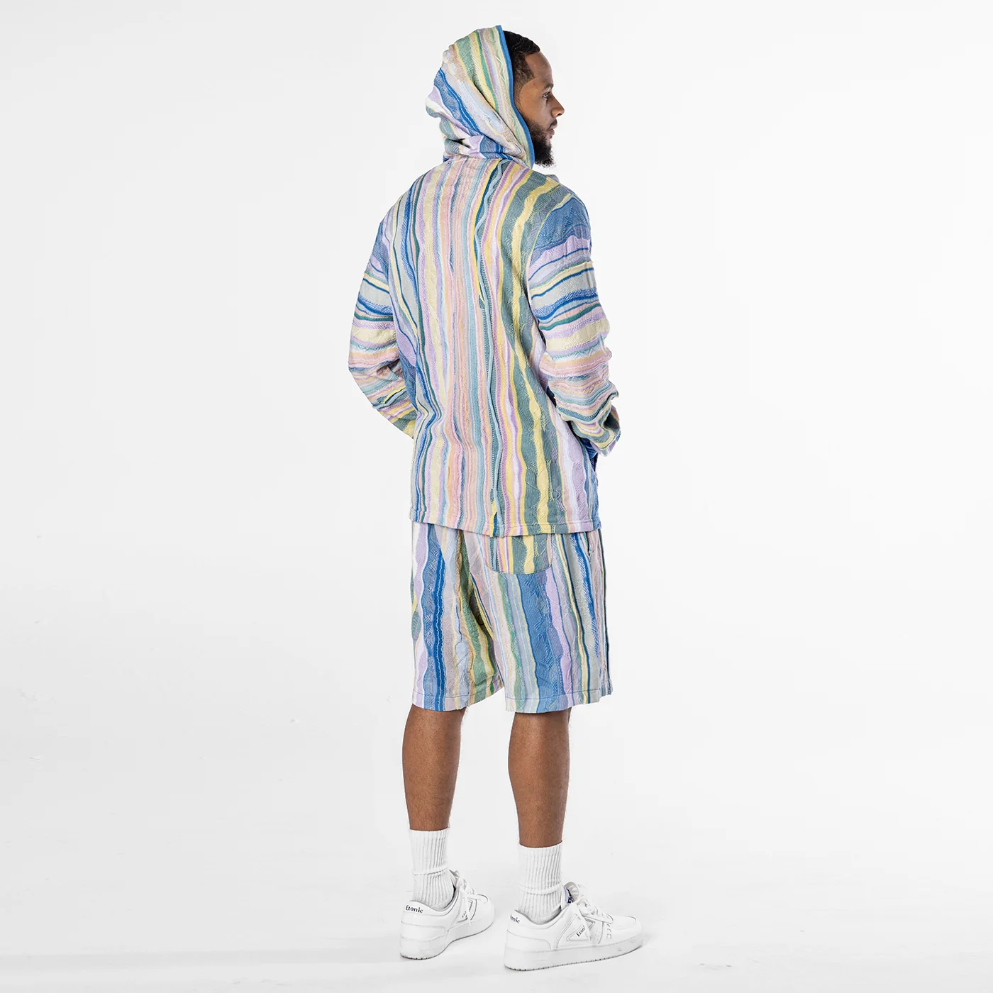 New - COOGI Light Weight Sweater Knit Shorts in Pink and Blue - Image 6