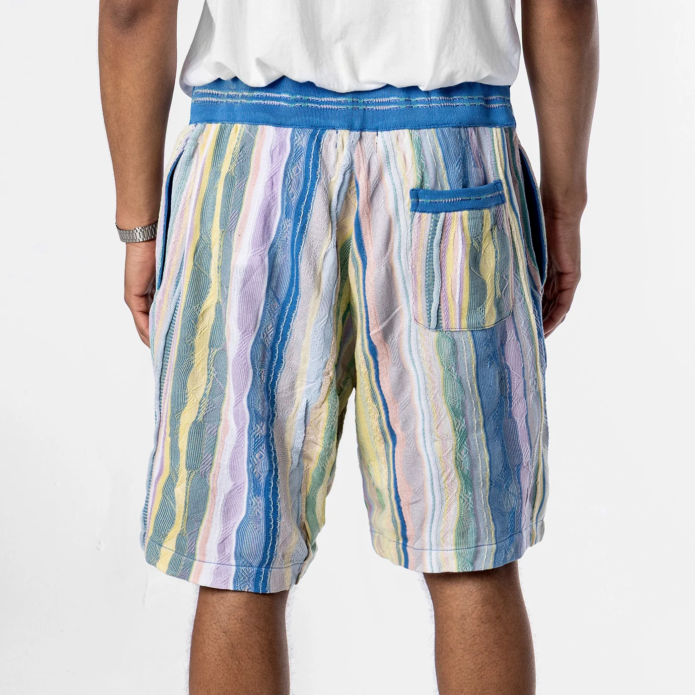 New - COOGI Light Weight Sweater Knit Shorts in Pink and Blue - Image 4