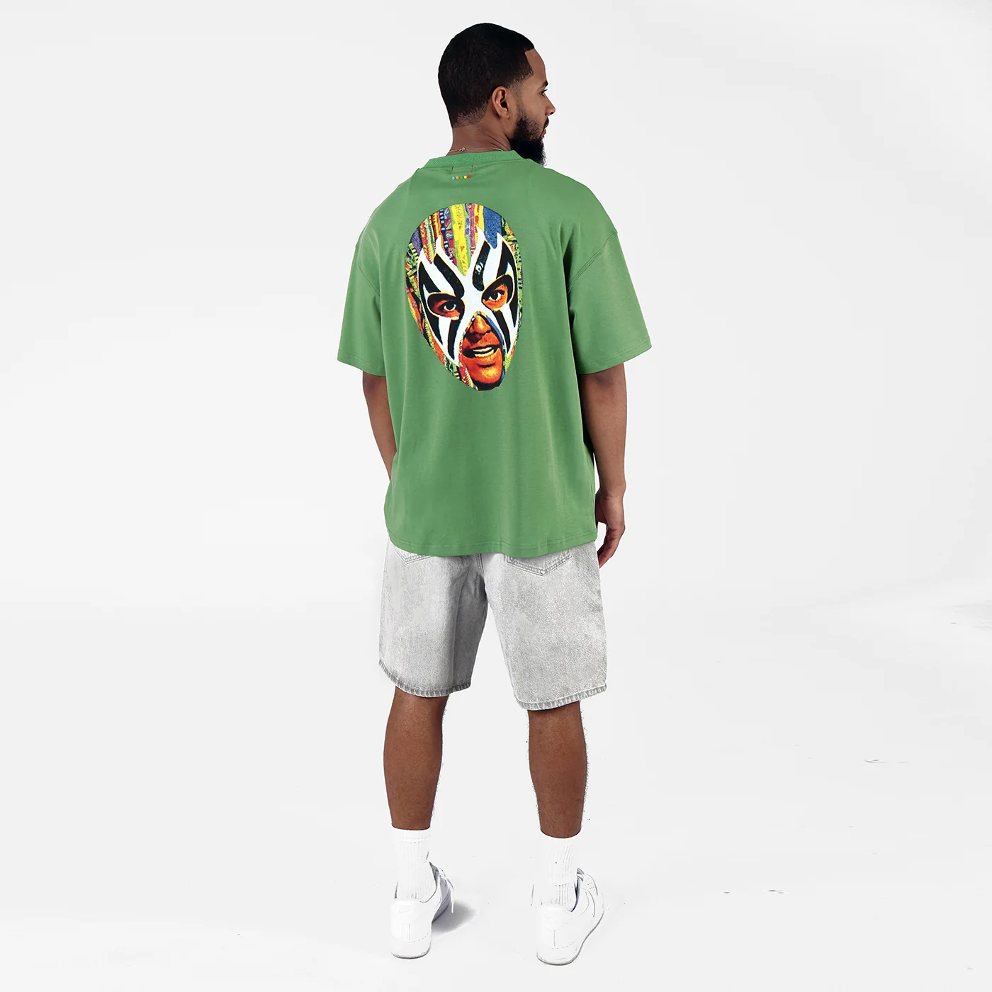 New - COOGI Mask Tee - Oversized - Green - Image 4