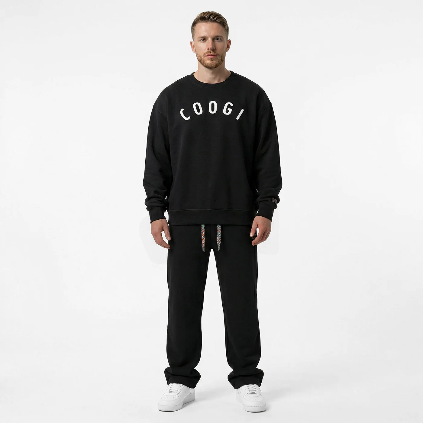 New - COOGI - Statement Crew - Oversized - Black: COOGI Crown Reserve HeavyLuxe Fleece - Image 3