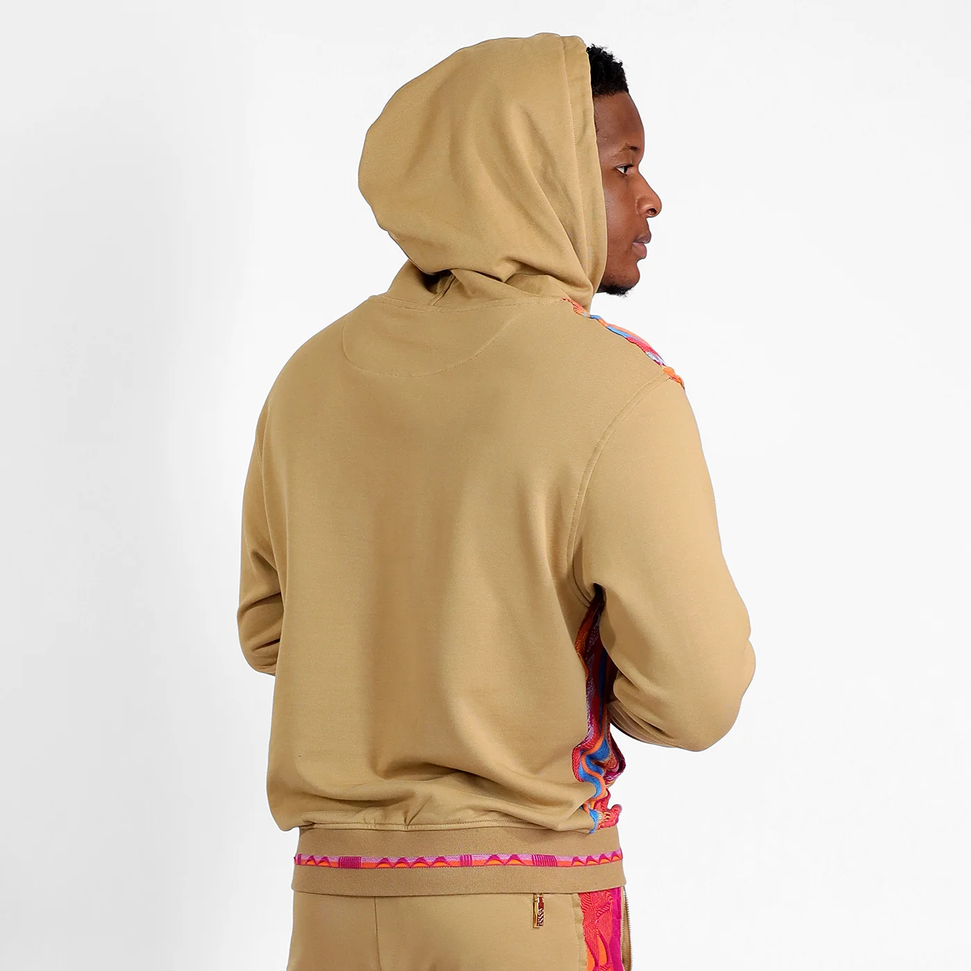 New -COOGI Sweater Pieced Hoody in Khaki - Image 4