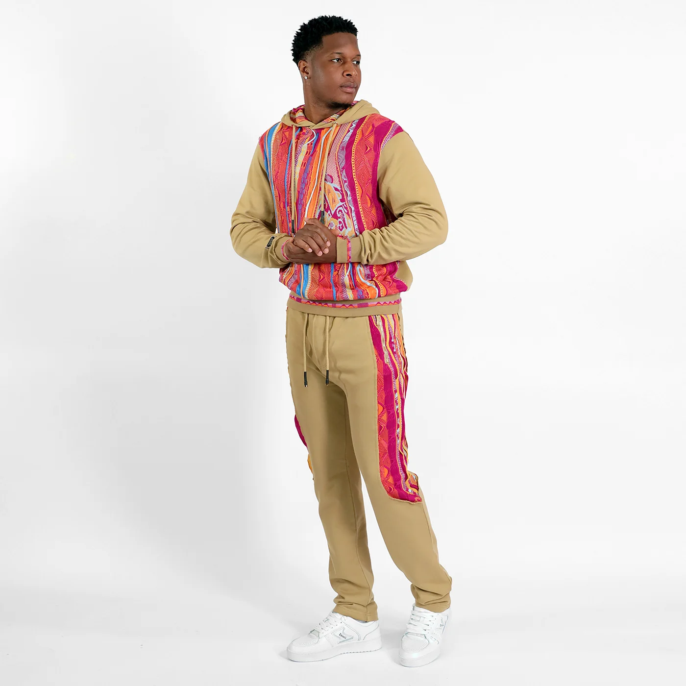 New -COOGI Sweater Pieced Jogger In Khaki - Image 5