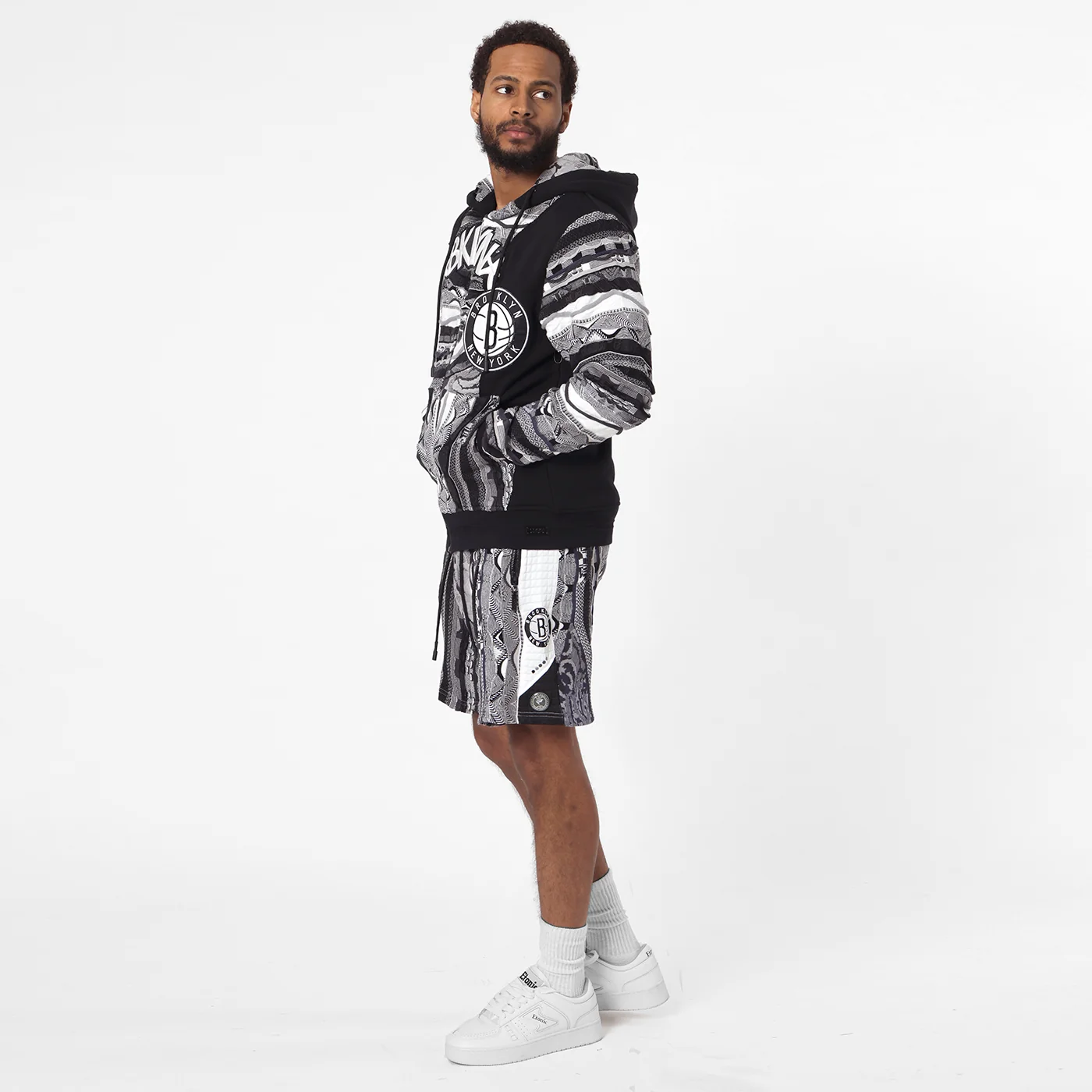 New - COOGI X NBA X Protege - Brooklyn Nets Full Zip Hoody - Image 4
