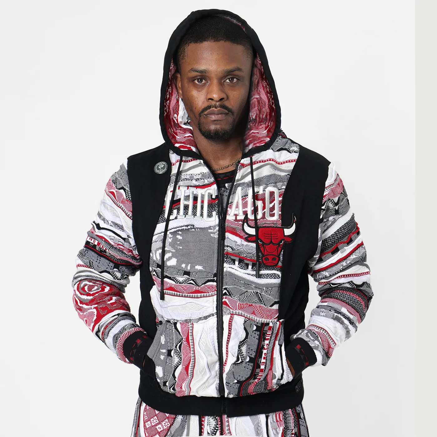 New - COOGI X NBA X Protege - Chicago Bulls Full Zip Hoody - Image 2