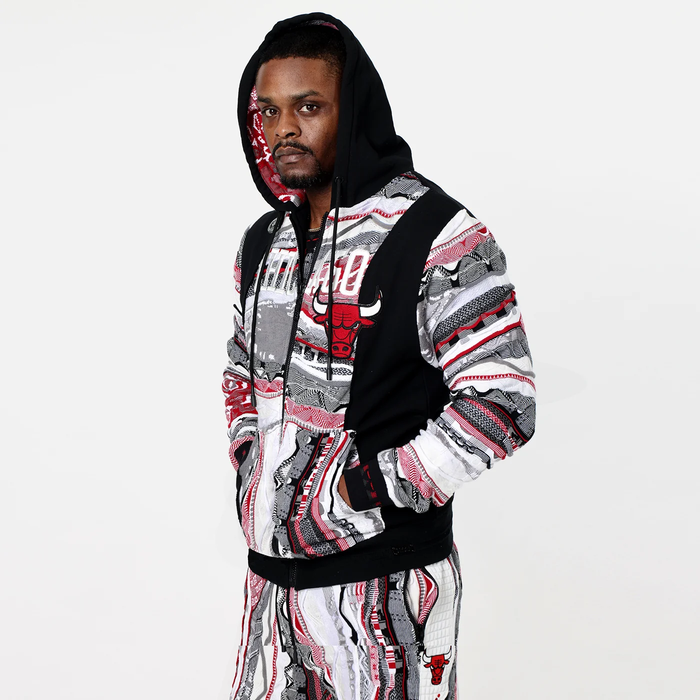 New - COOGI X NBA X Protege - Chicago Bulls Full Zip Hoody - Image 3