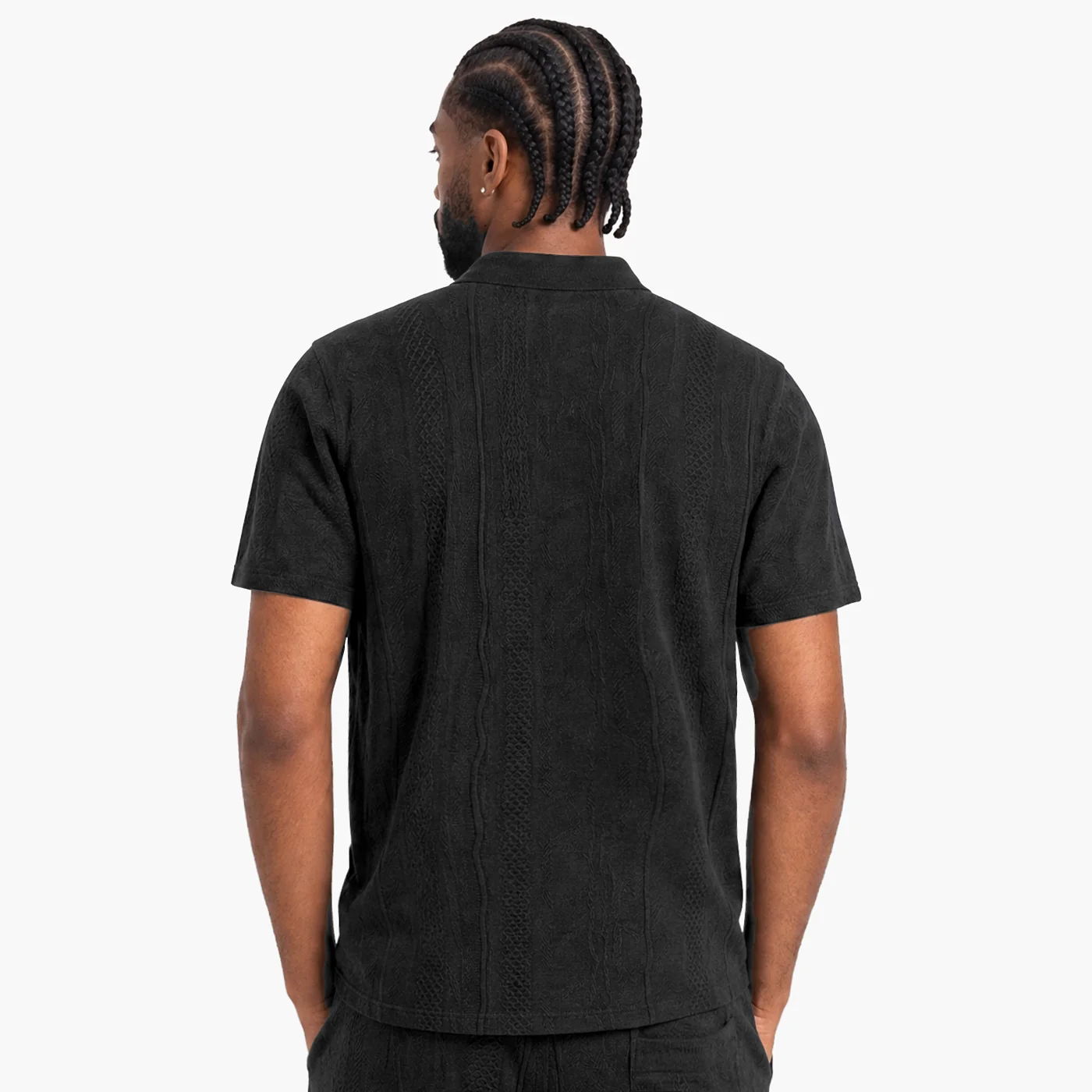 New - COOGILight Weight Sweater Knit BlackOut Polo - Image 3