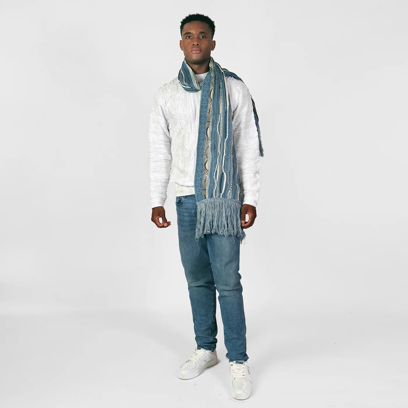 New - Pacific Blues Sweater Knit Scarf - Image 6