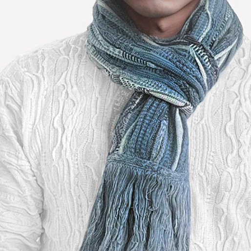 New - Pacific Blues Sweater Knit Scarf - Image 8
