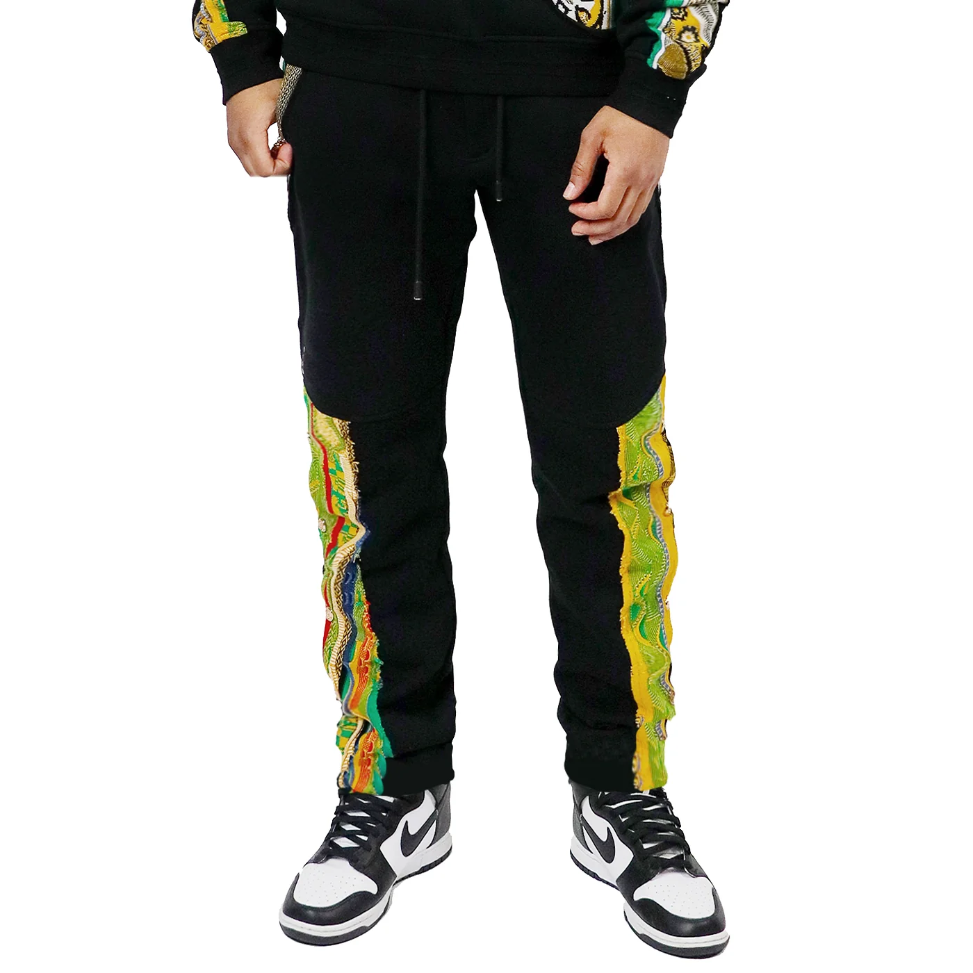 COOGI Sweater Pieced Fleece Jogger - Black - Image 2